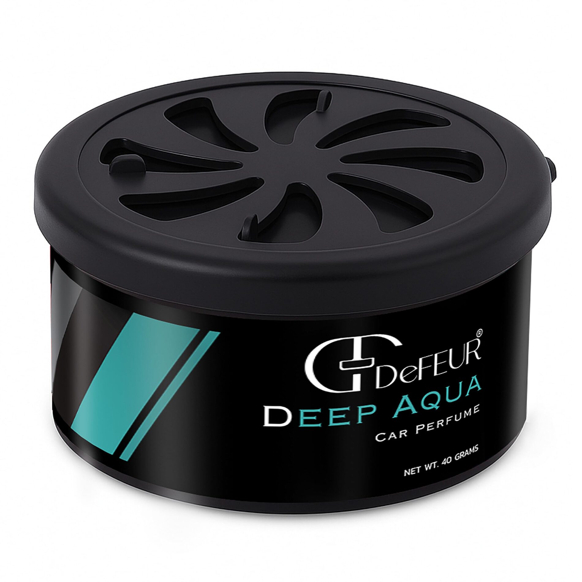 Defeur Deep Aqua Fiber Car Freshener – Oceanic Car Perfume for Dashboard & Cup Holder