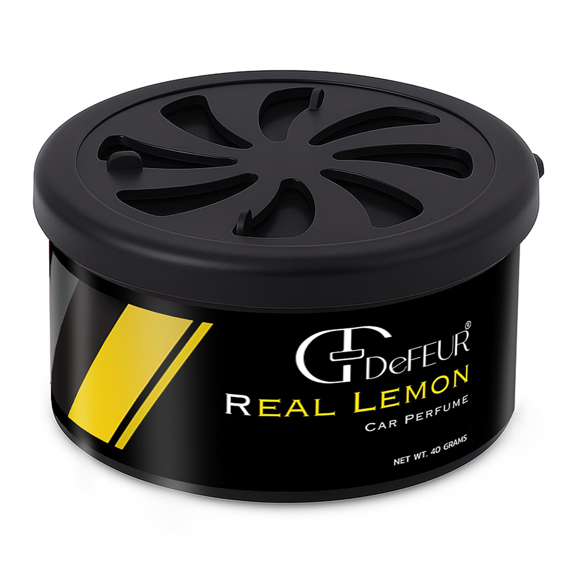 Defeur Real Lemon Fiber Car Freshener – Citrus Car Perfume for Dashboard